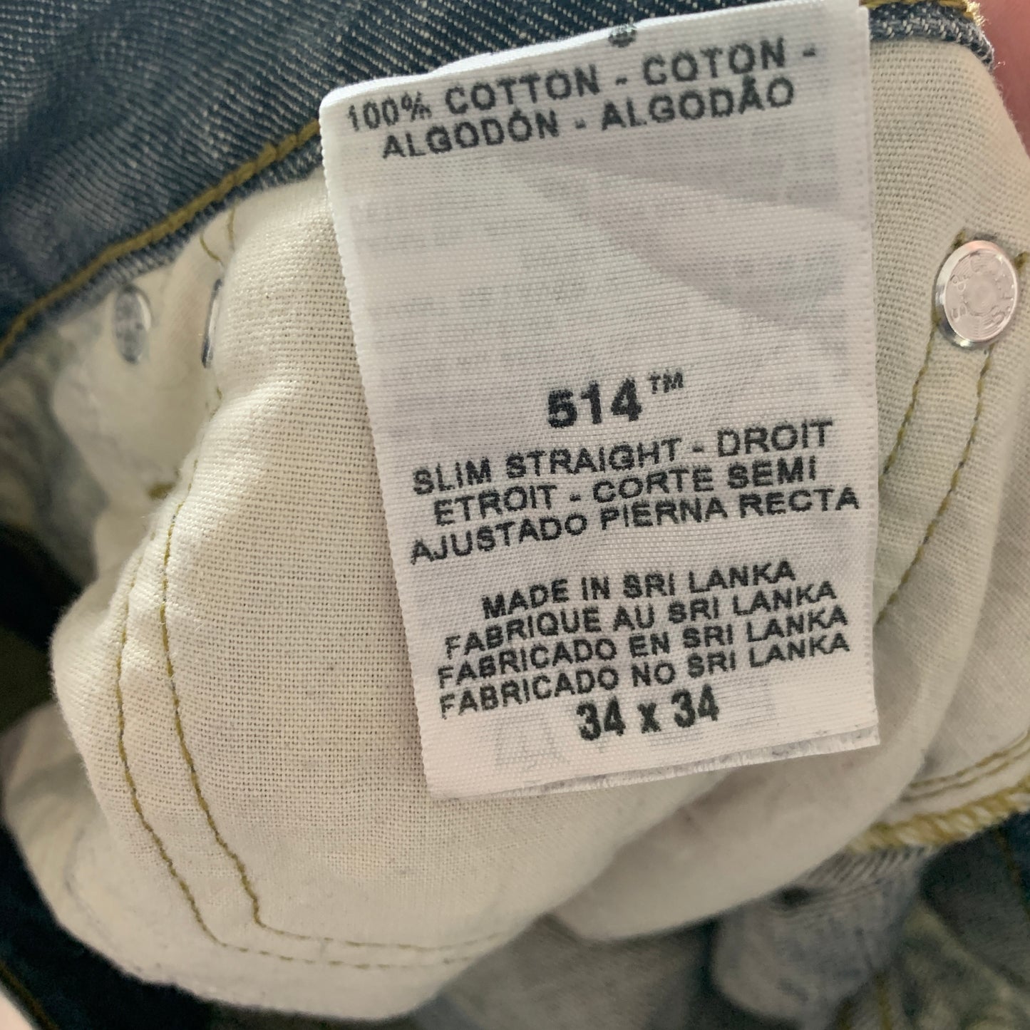 Vintage LEVI'S 514 Jeans W34 L34 Mens Regular Fit Straight Blue