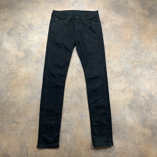 LEVI'S 519 Jeans W32 L32 Mens Skinny Fit Black