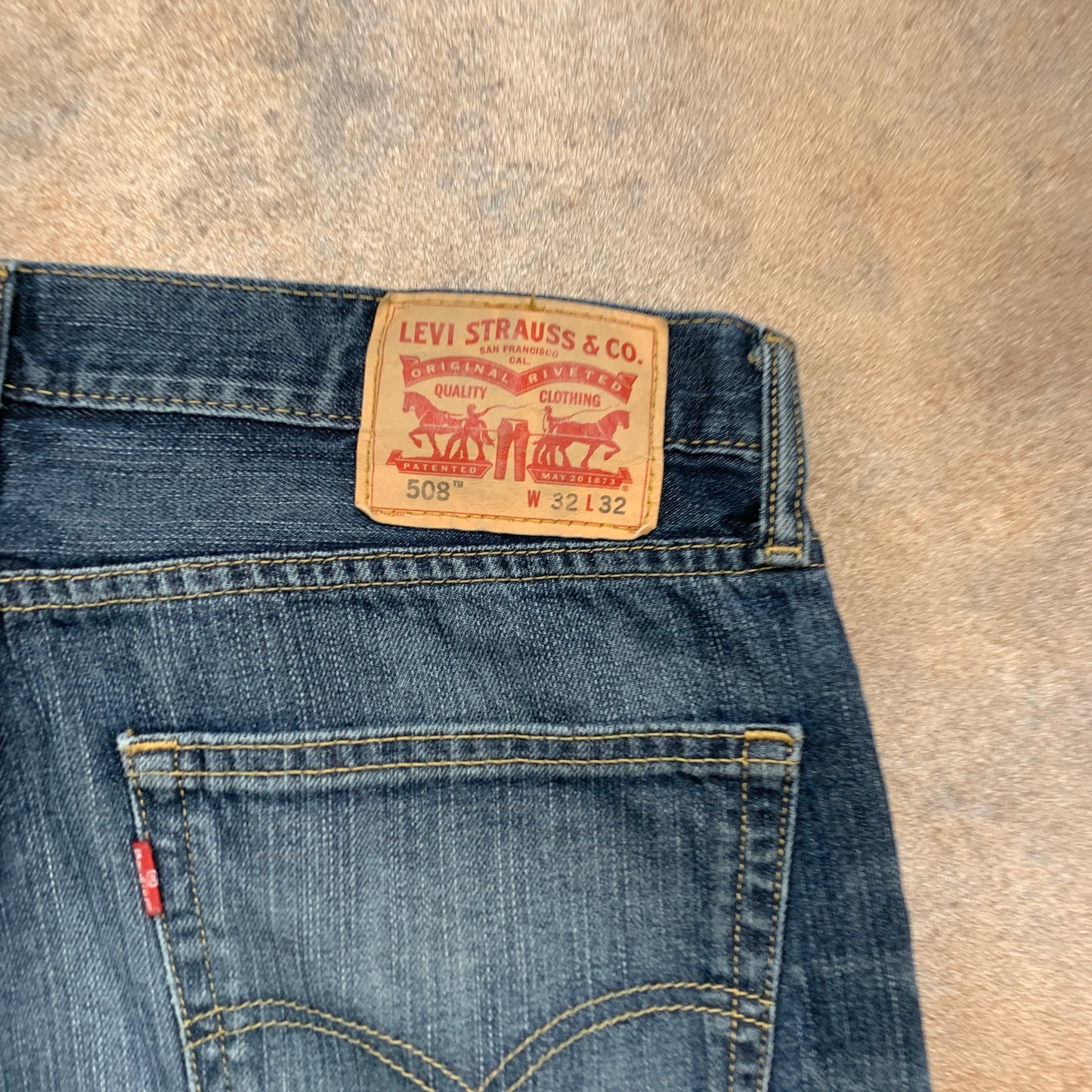 LEVI'S 508 Jeans W32 L31 Mens Slim Fit Straight Blue