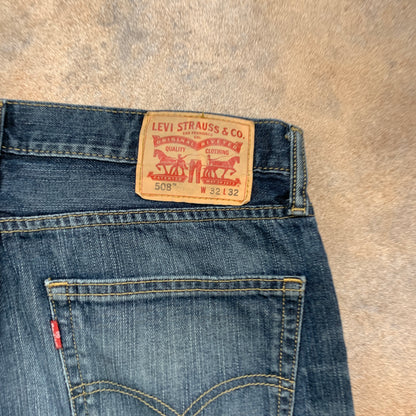 LEVI'S 508 Jeans W32 L31 Mens Slim Fit Straight Blue