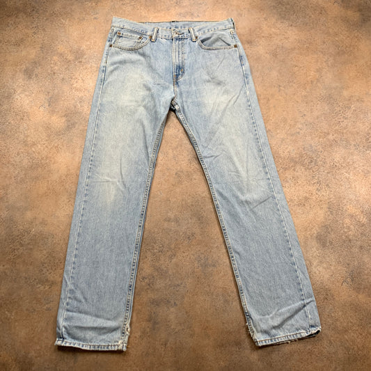 Vintage LEVI'S 505 Jeans W34 L32 Mens Regular Fit Straight Blue