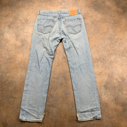 Vintage LEVI'S 505 Jeans W34 L32 Mens Regular Fit Straight Blue