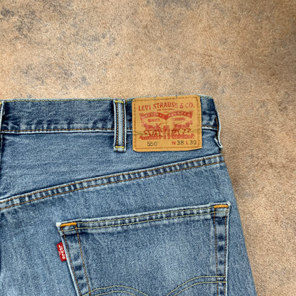 LEVI'S 550 Jeans W38 L29 Mens Relaxed Fit Straight Blue