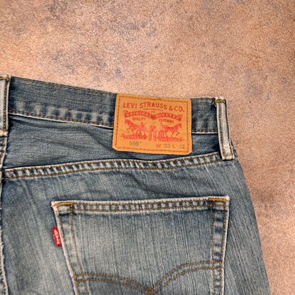 LEVI'S 559 Jeans W34 L30 Mens Regular Fit Straight Blue