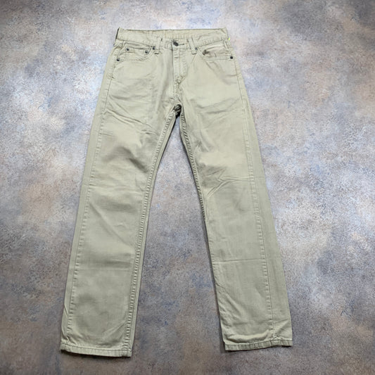 LEVI'S 505 Jeans W29 L30 Mens Regular Fit Straight Beige