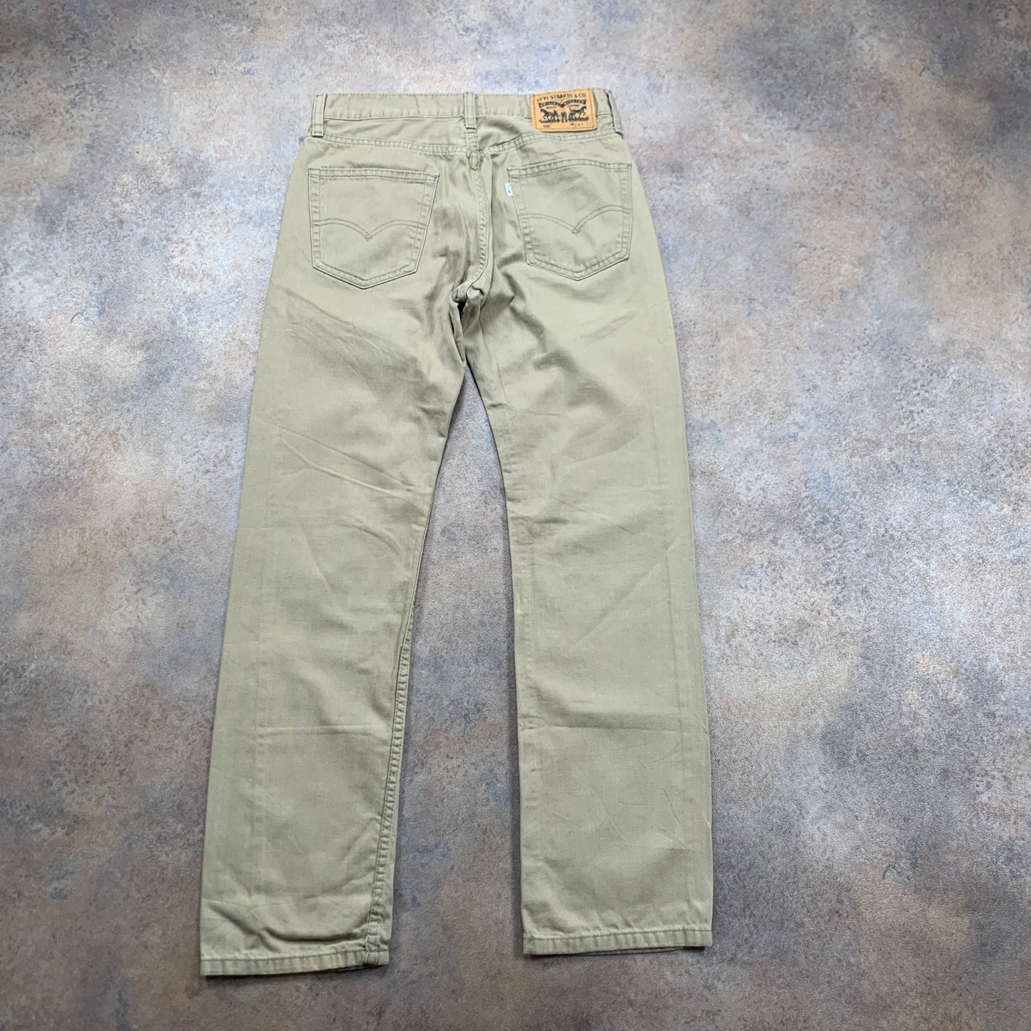 LEVI'S 505 Jeans W29 L30 Mens Regular Fit Straight Beige