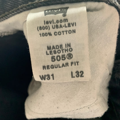 Vintage LEVI'S 505 Jeans W31 L28 Mens Regular Fit Straight Grey