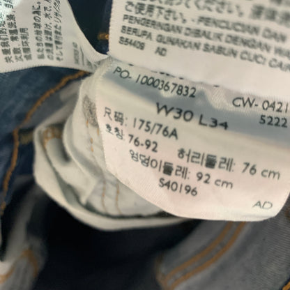 LEVI'S 512 Jeans W30 L32 Mens Slim Fit Tapered Blue