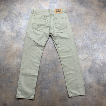 LEVI'S 508 Jeans W29 L30 Mens Slim Fit Straight Beige