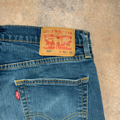 LEVI'S 541 Jeans W33 L32 Mens Slim Fit Tapered Blue