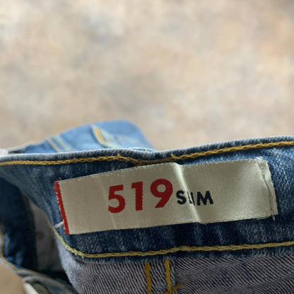 Vintage LEVI'S 519 Jeans W32 L32 Mens Slim Fit Blue