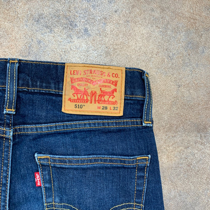 LEVI'S 510 Jeans W28 L30 Mens Skinny Fit Blue