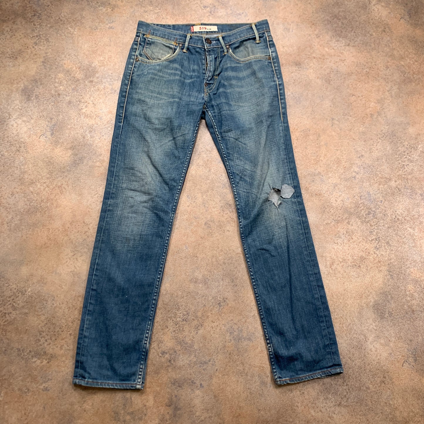 Vintage LEVI'S 519 Jeans W30 L30 Mens Slim Fit Blue