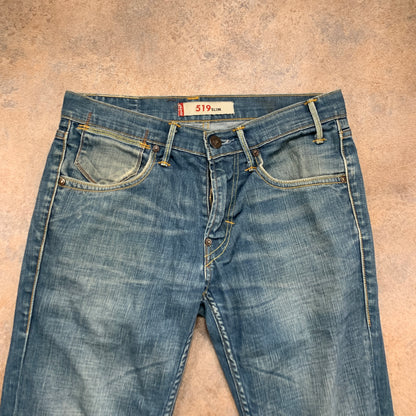 Vintage LEVI'S 519 Jeans W30 L30 Mens Slim Fit Blue