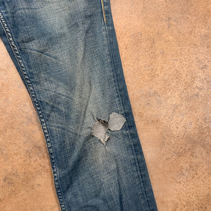 Vintage LEVI'S 519 Jeans W30 L30 Mens Slim Fit Blue