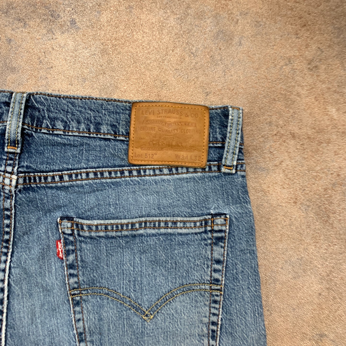 LEVI'S 512 Jeans W34 L31 Mens Slim Fit Tapered Blue