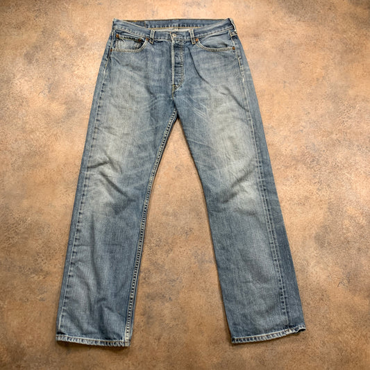 LEVI'S 501 Jeans W32 L30 Mens Regular Fit Straight Blue