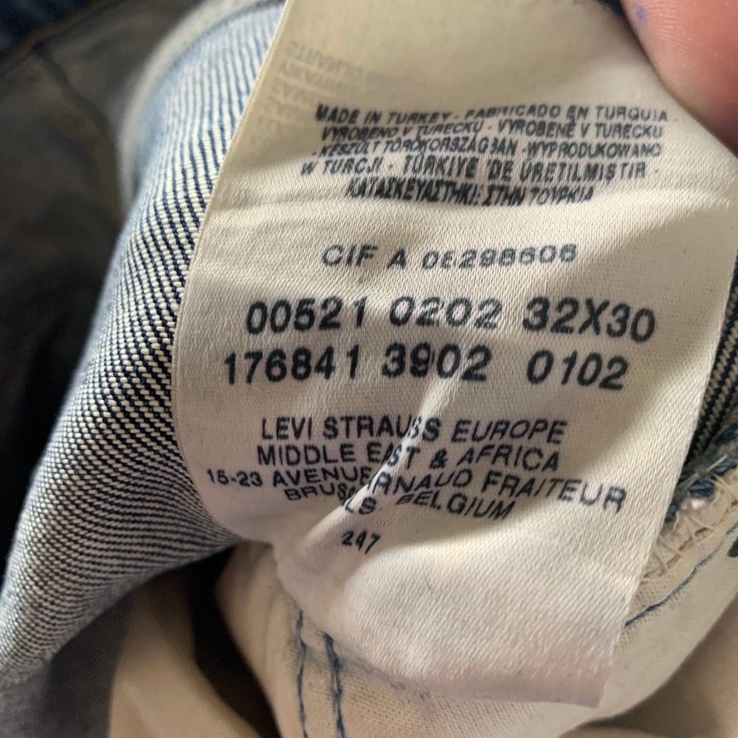 Vintage LEVI'S 521 Jeans W32 L25 Mens Regular Fit Straight Blue