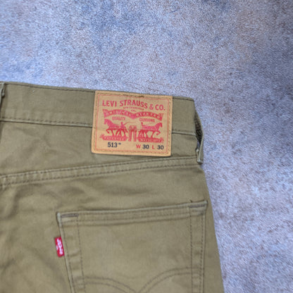 LEVI'S 513 Jeans W30 L29 Mens Slim Fit Beige