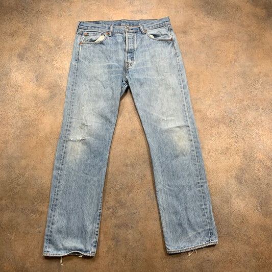 LEVI'S 501 Jeans W34 L31 Mens Regular Fit Straight Blue