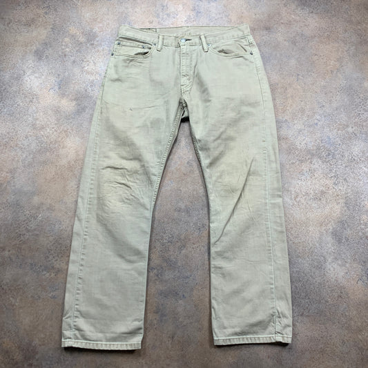 Vintage LEVI'S 514 Jeans W34 L30 Mens Regular Fit Straight Beige