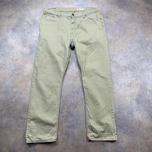 Wrangler Jeans W38 L30 Mens Slim Fit Beige