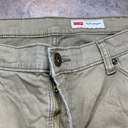 Wrangler Jeans W38 L30 Mens Slim Fit Beige
