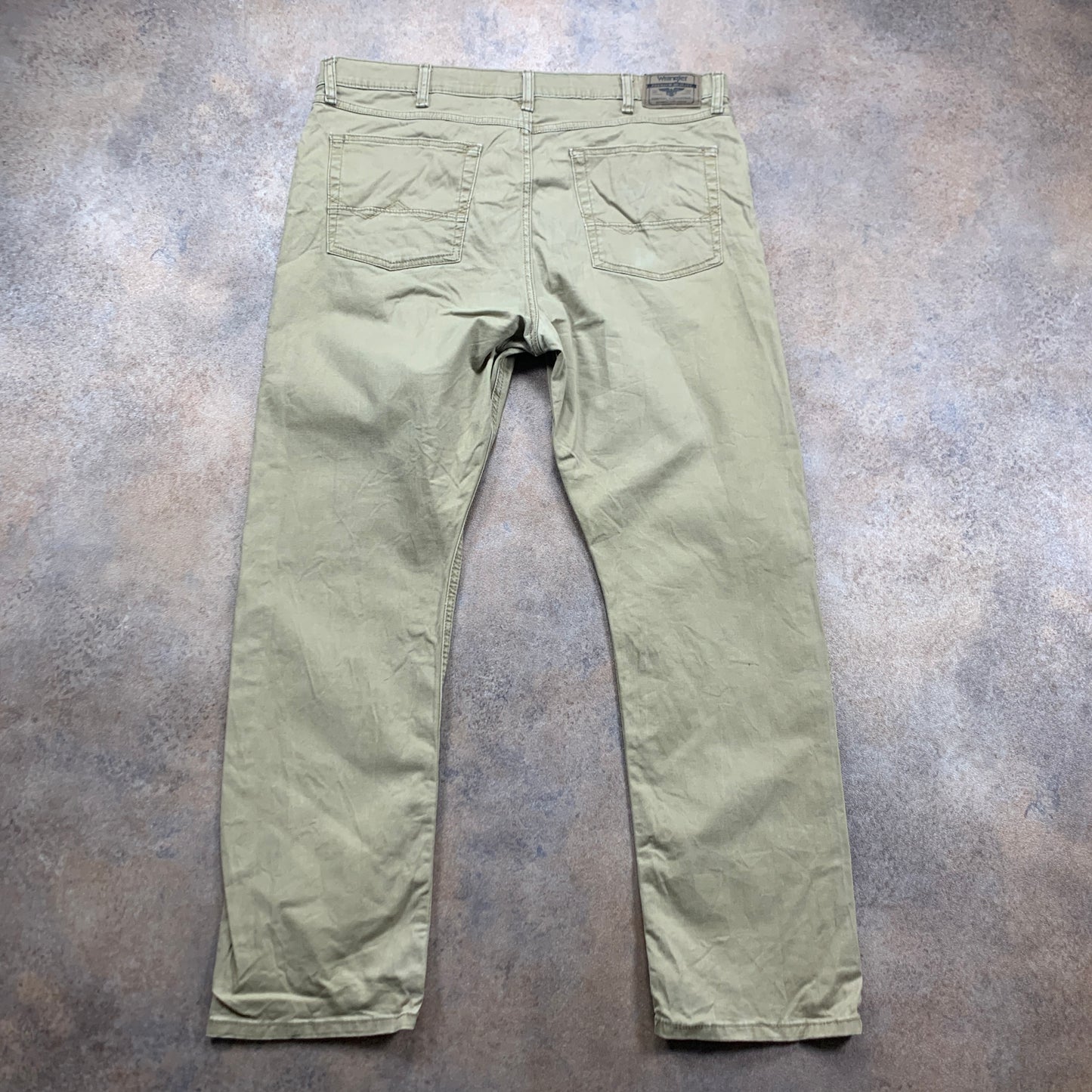 Wrangler Jeans W38 L30 Mens Slim Fit Beige