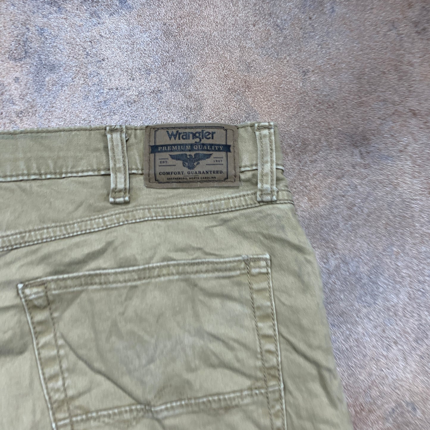 Wrangler Jeans W38 L30 Mens Slim Fit Beige