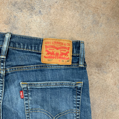 LEVI'S 513 Jeans W31 L30 Mens Slim Fit Blue