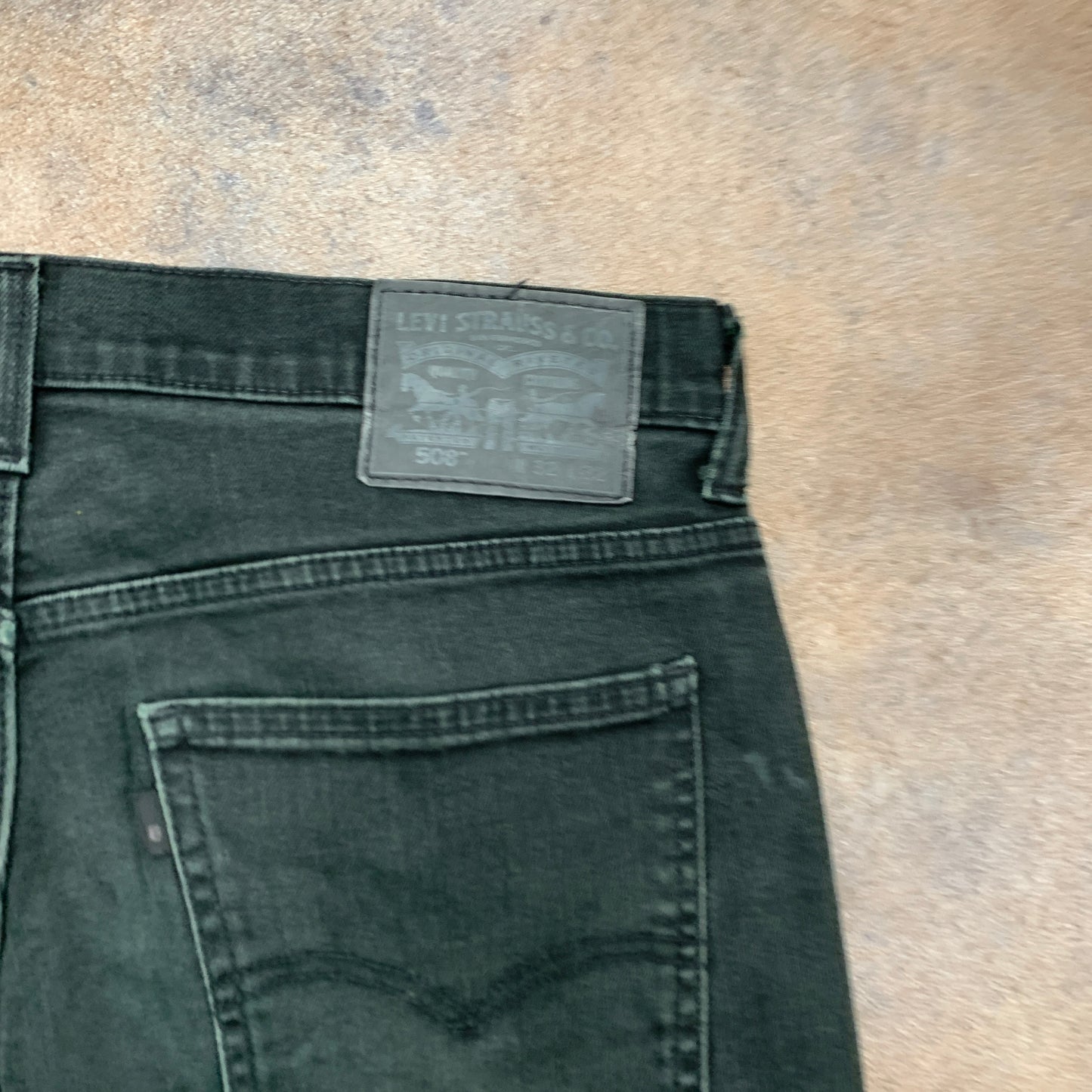 LEVI'S 508 Jeans W32 L32 Mens Slim Fit Straight Green
