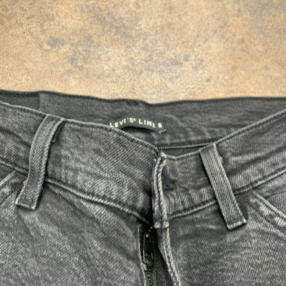 LEVI'S Line 8 Jeans W30 L31 Mens Skinny Fit Grey (Ripped)