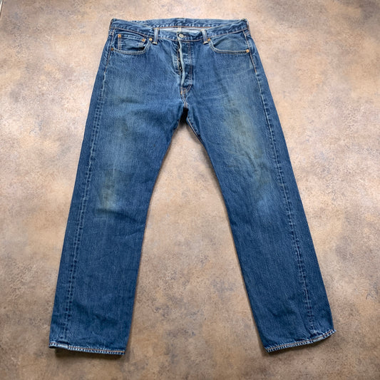 LEVI'S 501 Jeans W36 L30 Mens Regular Fit Straight Blue