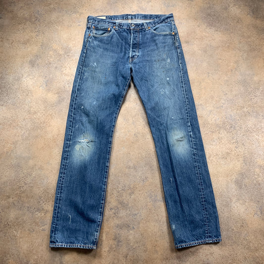 LEVI'S 501 Jeans W34 L34 Mens Regular Fit Straight Blue