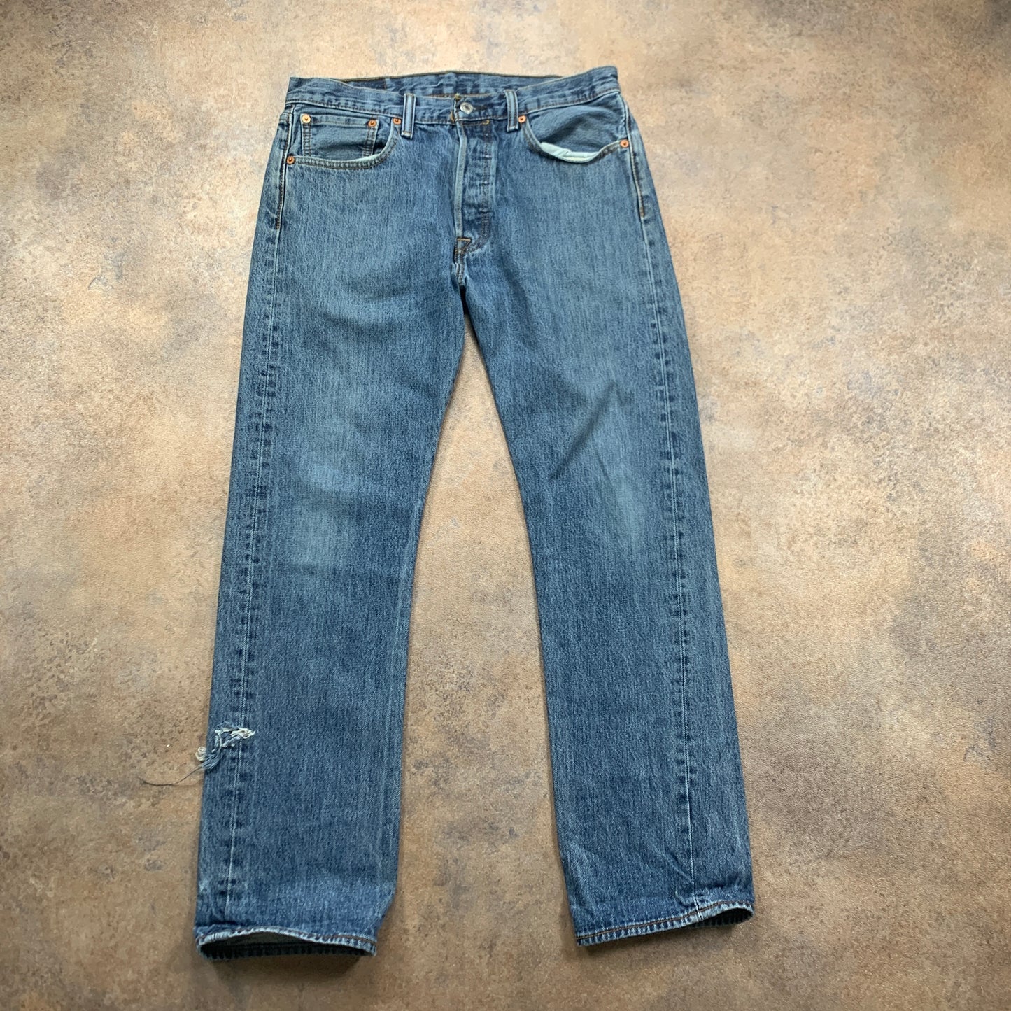 LEVI'S 501 Jeans W32 L30 Mens Regular Fit Straight Blue