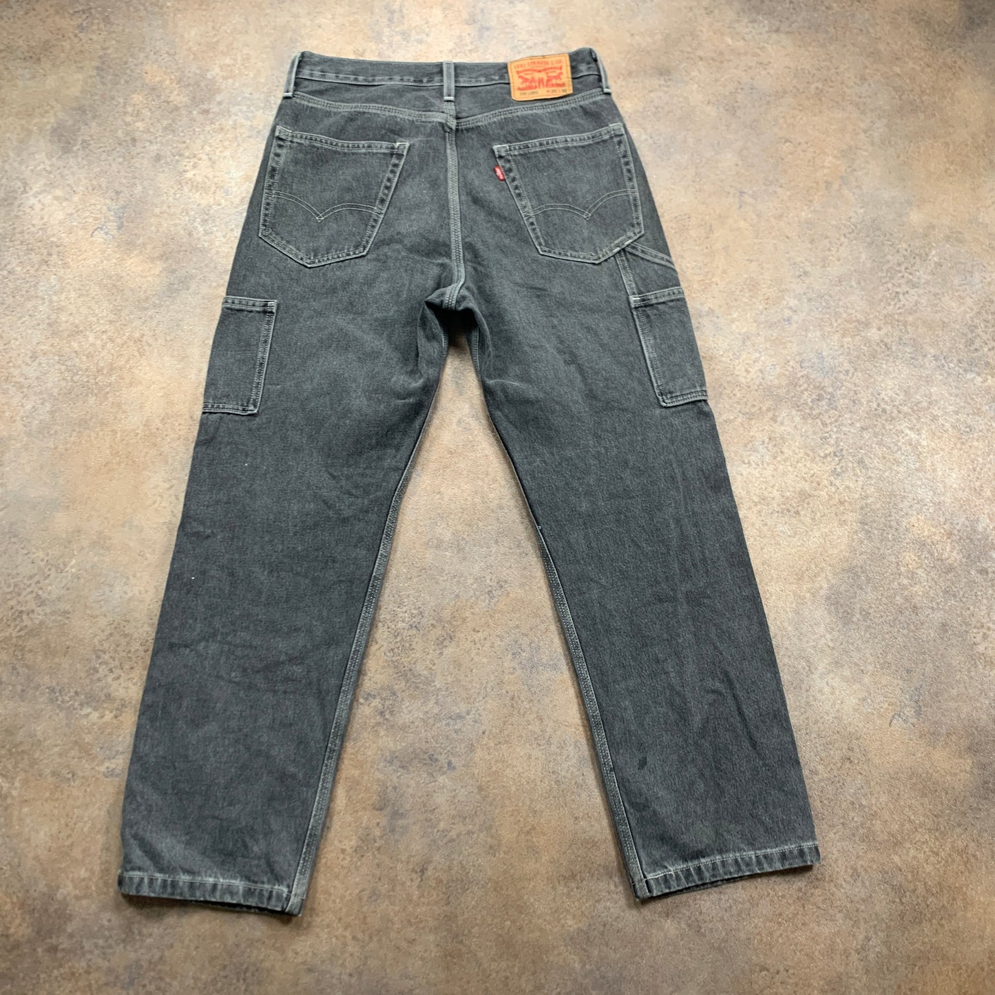 LEVI'S Stay Loose Jeans W29 L30 Mens Relaxed Fit Straight Grey