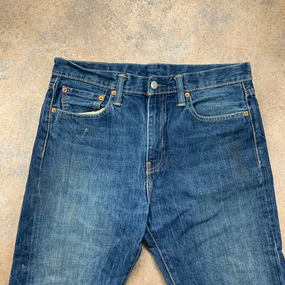 LEVI'S 522 Jeans W32 L31 Mens Slim Fit Tapered Blue