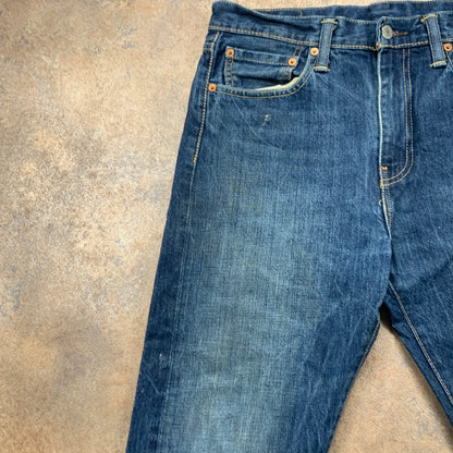 LEVI'S 522 Jeans W32 L31 Mens Slim Fit Tapered Blue