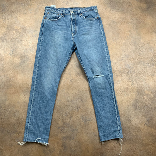 LEVI'S 501 Jeans W32 L30 Mens Slim Fit Straight Blue