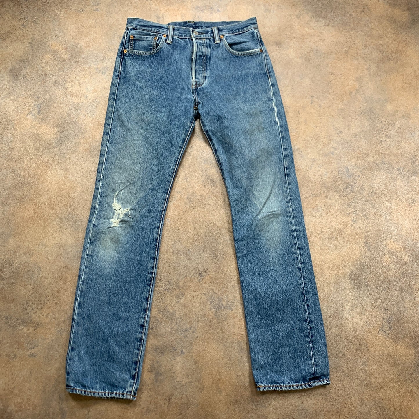 LEVI'S 501 Jeans W30 L32 Mens Regular Fit Straight Blue