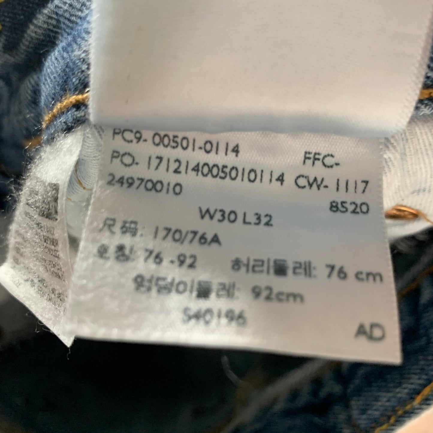 LEVI'S 501 Jeans W30 L32 Mens Regular Fit Straight Blue