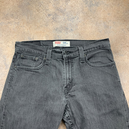 LEVI'S 514 Jeans W30 L26 Mens Regular Fit Straight Grey