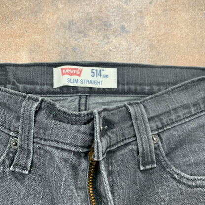 LEVI'S 514 Jeans W30 L26 Mens Regular Fit Straight Grey