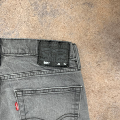LEVI'S 504 Jeans W31 L30 Mens Regular Fit Straight Grey