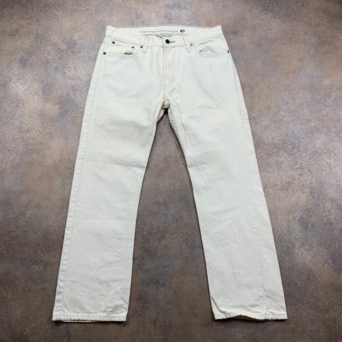Vintage LEVI'S 539 Jeans W33 L30 Mens Relaxed Fit Straight White 90s