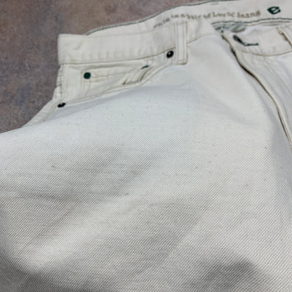 Vintage LEVI'S 539 Jeans W33 L30 Mens Relaxed Fit Straight White 90s