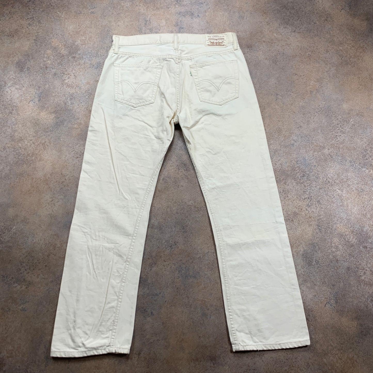 Vintage LEVI'S 539 Jeans W33 L30 Mens Relaxed Fit Straight White 90s