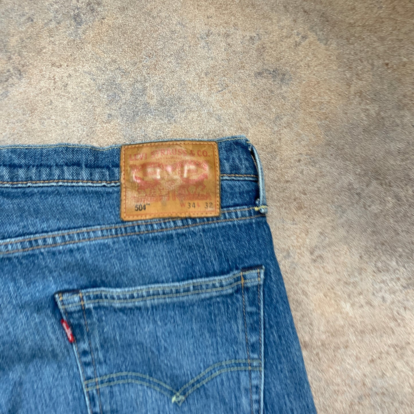 LEVI'S 504 Jeans W34 L32 Mens Regular Fit Straight Blue