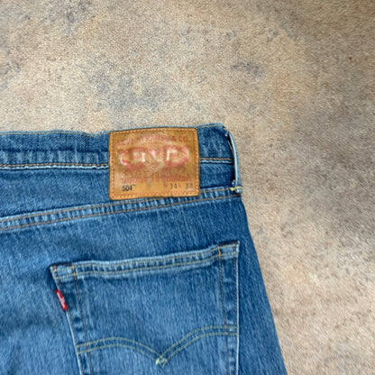 LEVI'S 504 Jeans W34 L32 Mens Regular Fit Straight Blue