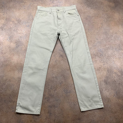 Vintage LEVI'S 551 Jeans W32 L30 Mens Regular Fit Straight Beige